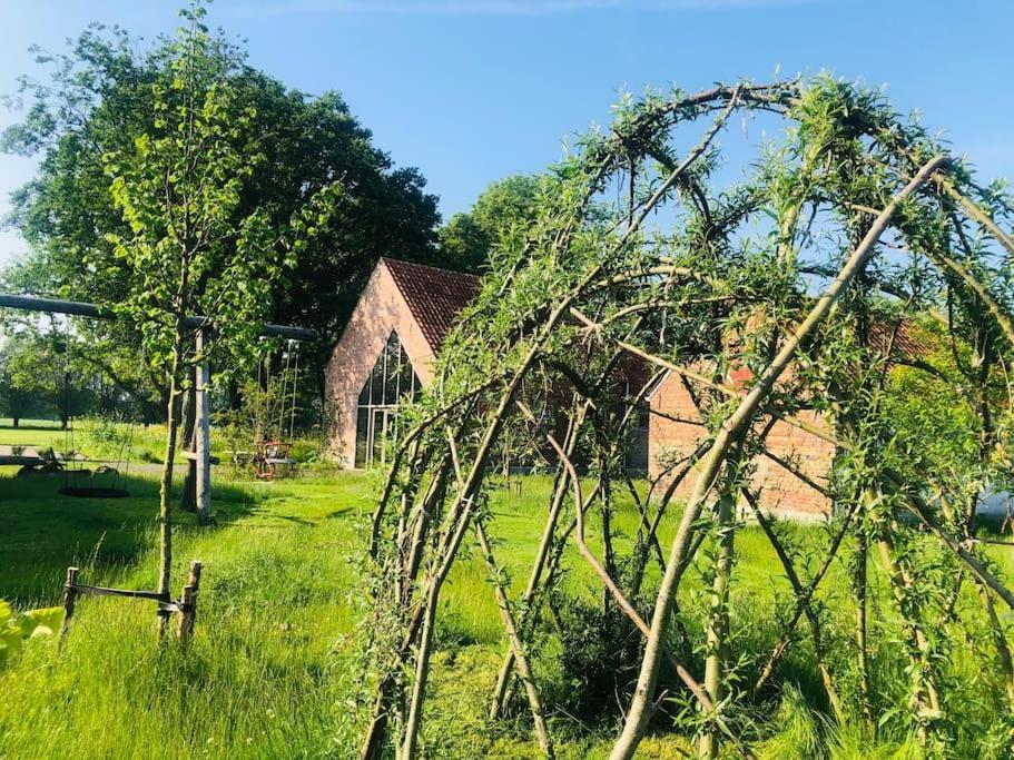 Schuurloft Hof Ten Bogaerde Met Biozwembad, Veldzicht & Uilennest Яббеке Экстерьер фото
